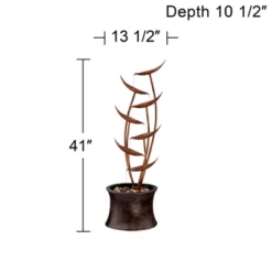 John Timberland Tiered Copper Leaves Modern Cascading Tiered Leaves Outdoor Floor Water Fountain 41" For Yard Garden Patio Deck Porch Balcony Roof -Northlight Shop GUEST a2f426ba 39aa 43dd 9ddf 96975756740d
