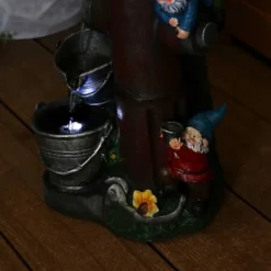 Sunnydaze Decor Sunnydaze 16"H Electric Polyresin Gnomes Climbing Fire Hydrant Outdoor Water Fountain With LED Light -Northlight Shop GUEST a34bfb20 d624 4d33 a06c e8ec1c85a937