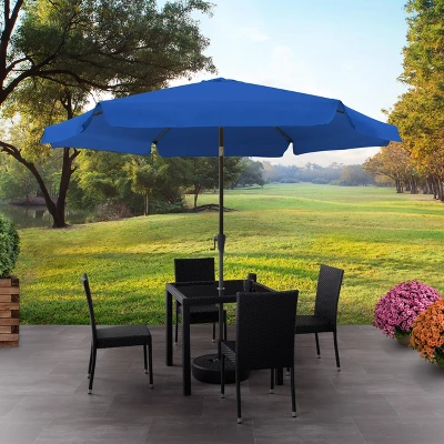 10' Tilting Market Patio Umbrella With Side Flaps - CorLiving 1 10' Tilting Market Patio Umbrella With Side Flaps - CorLiving
