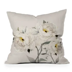 Nadja Peonies Outdoor Throw Pillow White - Deny Designs -Northlight Shop GUEST a5d223ba 678f 4e26 be46 8caeab31567a