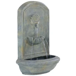 Sunnydaze Decor Sunnydaze 27"H Electric Polystone Seaside Outdoor Wall-Mount Water Fountain -Northlight Shop GUEST a5e6f83c 2b9e 4575 b255 9143fa06499a