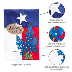 Evergreen Flag Texas Blue Bonnets Garden Applique Flag -Northlight Shop GUEST a6577273 bf7c 4ee4 997b 9cd1f249b366