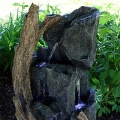 Sunnydaze Decor Sunnydaze 35"H Electric Polyresin Cascading Mountainside Outdoor Water Fountain With LED Lights -Northlight Shop GUEST a68ad1bc 696a 49f0 94dd 08237ad5805a