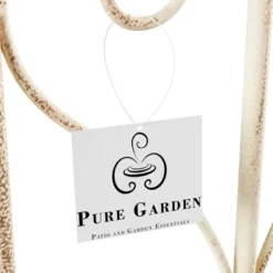 Set Of 2 Garden Trellises - For Climbing And Potted Plants - Decorative Scroll Metal Panels With 7.75-Inch Stakes By Pure Garden (White) -Northlight Shop GUEST a6ee2d50 5716 4b21 864b da2dfb7189a8