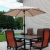 Sunnydaze Decor Sunnydaze Outdoor Aluminum Patio Table Umbrella With Polyester Canopy And Tilt And Crank Shade Control - 7.5'