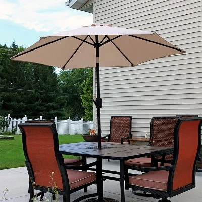 Sunnydaze Decor Sunnydaze Outdoor Aluminum Patio Table Umbrella With Polyester Canopy And Tilt And Crank Shade Control - 7.5' 1 Sunnydaze Decor Sunnydaze Outdoor Aluminum Patio Table Umbrella With Polyester Canopy And Tilt And Crank Shade Control - 7.5'