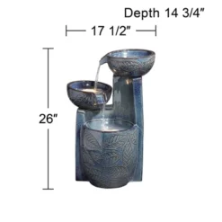 John Timberland Summer Leaves Cascading Bowls Modern Outdoor Floor Water Fountain With LED Light 26" For Yard Garden Patio Deck Porch House Exterior -Northlight Shop GUEST a9c34ca8 062d 4a9a b1ad 9685f2722465