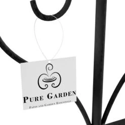 Garden Trellis - Set Of 2 Metal Panels With Decorative Scrolls - Fencing For Climbing Vines, Roses, Potted Plants, And Flowers By Pure Garden (Black) -Northlight Shop GUEST aa37235b 4ea5 46a5 91b4 b9ad3dad2e97