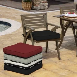20" X 20" ProFoam Outdoor Dining Seat Cushion Onyx Black - Arden Selections -Northlight Shop GUEST aa64218c 8a69 419c a666 5e308389bb27