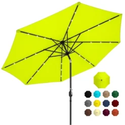 Best Choice Products 10ft Solar LED Lighted Patio Umbrella W/ Tilt Adjustment, UV-Resistant Fabric -Northlight Shop GUEST aab1c507 08c1 4f9e b711 cb17274bcc36