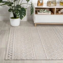 JONATHAN Y Ormond High-Low Modern Trellis Geometric Moroccan Indoor/Outdoor Area Rug -Northlight Shop GUEST aad5719b 28f4 4d42 8b0c e05f4b29c469
