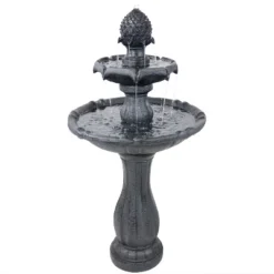 Sunnydaze Decor Sunnydaze 46" H Outdoor 2-Tier Pineapple Solar Water Fountain With Battery Backup -Northlight Shop GUEST b1cf941d a96e 4e4a a3f4 d9b525d0f5ff