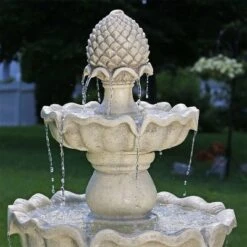 Sunnydaze Decor Sunnydaze 51"H Electric Polyresin And Fiberglass 3-Tier Pineapple Top Outdoor Water Fountain -Northlight Shop GUEST b2f4bf52 e762 4a5e bb11 c55660ca8123