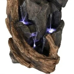 Sunnydaze Decor Sunnydaze 35"H Electric Polyresin Cascading Mountainside Outdoor Water Fountain With LED Lights -Northlight Shop GUEST b46af952 295e 4159 a1c3 a94bd97a2bbf