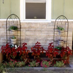 Sunnydaze Decor Sunnydaze 2-Piece Arched Climbing Plants Wall Trellis With Flower Pot Supports -Northlight Shop GUEST b4e47afd 936c 4c18 ab7d 368ff74e4018