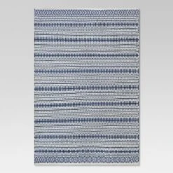 Pattern Stripe Outdoor Rug Blue - Threshold -Northlight Shop GUEST b50bd77f b9cf 4cbe 85f8 85730dba7a8e