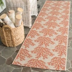 Torcy Outdoor Rug - Beige / Terracotta - Safavieh