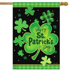 Briarwood Lane St. Patrick's Day Shamrock House Flag Patterned Cl