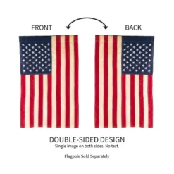 Evergreen Patriotic American Flag Tea Stained Garden Applique Flag 12.5 X 18 Inches Indoor Outdoor Decor -Northlight Shop GUEST ba2c17c6 2f37 426c 9318 efc0d07fb052