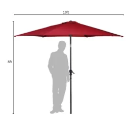 Costway 10FT Patio Umbrella 6 Ribs Market Steel Tilt W/ Crank Outdoor Garden Burgundy 12 Costway 10FT Patio Umbrella 6 Ribs Market Steel Tilt W/ Crank Outdoor Garden Burgundy -Northlight Shop GUEST bb08398b bdf7 4fbc 9339 36b688fd8efa