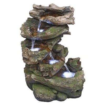 Design Toscano Mesquite Falls Illuminated Garden Fountain - Multicolored 1 Design Toscano Mesquite Falls Illuminated Garden Fountain - Multicolored