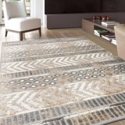 World Rug Gallery Distressed Geometric Indoor/Outdoor Area Rug -Northlight Shop GUEST bd76d6b8 5bd9 4cea be7e 99215378bcf4