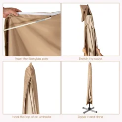 Costway Parasol Offset Cantilever Umbrella Cover 11ft Zipper Fiberglass Rod Outdoor 16 Costway Parasol Offset Cantilever Umbrella Cover 11ft Zipper Fiberglass Rod Outdoor -Northlight Shop GUEST be30553f 60ca 4d09 bd00 61dade9846b7