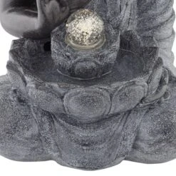 John Timberland Sitting Buddha Zen Outdoor Water Fountain With LED Light 28" For Yard Garden Patio Deck Porch House Exterior Balcony Meditation -Northlight Shop GUEST bf516ea7 393c 405e ad1b bc114a511609