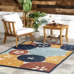 NuLOOM Crissie Coastal Sand Dollar Indoor/Outdoor Patio Area Rug