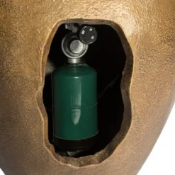 Teamson Home Outdoor 22 Inch Water Fountain Pot With Fire Pit And Fire Glass, Brown -Northlight Shop GUEST c55a08e7 c289 43d5 a01b 411715f6e1d5