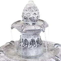 Sunnydaze Decor Sunnydaze 50"H Electric Fiberglass Reinforced Concrete 3-Tier Mediterranean-Inspired Outdoor Water Fountain -Northlight Shop GUEST c79c6bc9 9cc7 4fc9 94e1 a6d599083c02