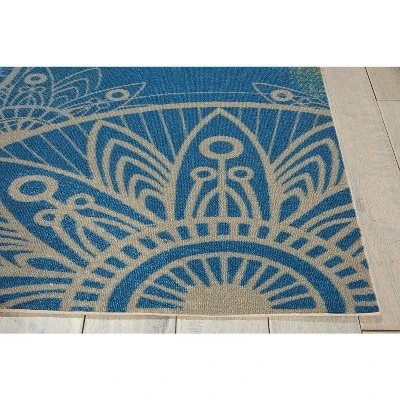 Nourison Home & Garden Blue Indoor/Outdoor Area Rug RS092 4 Nourison Home & Garden Blue Indoor/Outdoor Area Rug RS092 - Image 4