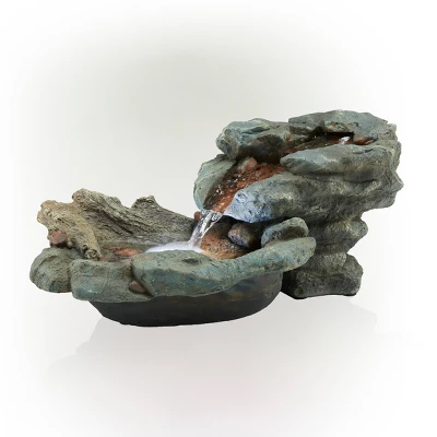 9" Fiberglass Outdoor Fountain Gray/Brown - Alpine Corporation 4 9" Fiberglass Outdoor Fountain Gray/Brown - Alpine Corporation - Image 4