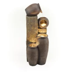 43" Indoor/Outdoor Pottery Fountain With Replaceable LED Lights Brown - Alpine Corporation -Northlight Shop GUEST cb4b559b 924f 48fe 8bb2 ad61ba07ce55