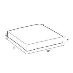 Arden Selections 21" X 21" Oceantex Outdoor Seat Cushion Nautical Red -Northlight Shop GUEST cc825e13 a910 4765 b889 898705163169