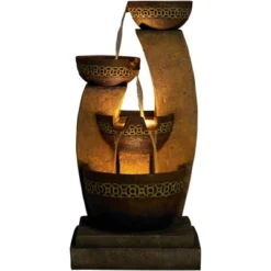 John Timberland Outdoor Floor Water Fountain Four Bowl Cascading Waterfall 41" Tall For Yard Garden Lawn -Northlight Shop GUEST cc9e0052 c9cd 4b66 9301 e3e2aafdf94d