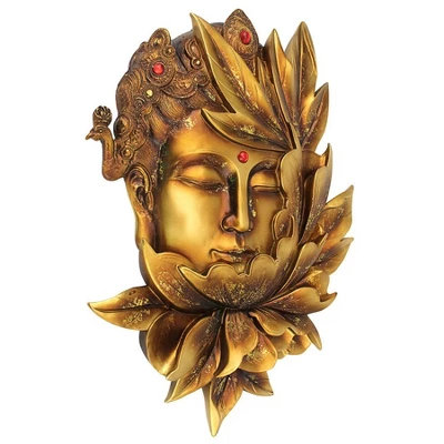 Design Toscano Enlightened Deities Wall Sculptures: Guan Yin 2 Design Toscano Enlightened Deities Wall Sculptures: Guan Yin - Image 2