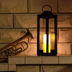 18" Hexagonal Candlelit Iron Lantern With LED Lights Black/Warm White - Alpine Corporation 15 18" Hexagonal Candlelit Iron Lantern With LED Lights Black/Warm White - Alpine Corporation -Northlight Shop GUEST d236ee39 eed5 4127 a1b3 2ba7ef9e08f4