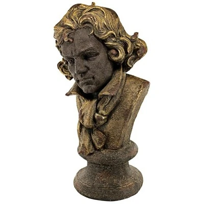Design Toscano Ludwig Van Beethoven Sculptural Composer Bust 2 Design Toscano Ludwig Van Beethoven Sculptural Composer Bust - Image 2