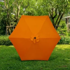 9' X 9' Aluminum Market Patio Umbrella With Crank Lift And Push Button Tilt Tuscan - Astella -Northlight Shop GUEST d2d8f793 5c61 4b4a b558 e2c64c346532