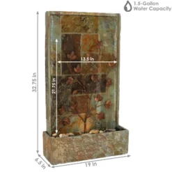 Sunnydaze Decor Sunnydaze 32"H Electric Slate And Metal Climbing Vines Outdoor Water Fountain With LED Light -Northlight Shop GUEST d4892f54 49c6 481d 8340 2dfa81adf009