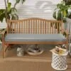 45"x17" Outdura Indoor/Outdoor Bench Cushion Smoke - Sorra Home
