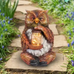 9.84" Glass And Resin Solar Garden Owl With LED Firefly Jar - Exhart 19 9.84" Glass And Resin Solar Garden Owl With LED Firefly Jar - Exhart -Northlight Shop GUEST d5bd16d3 24a5 49a4 89e3 955d7f4beef8