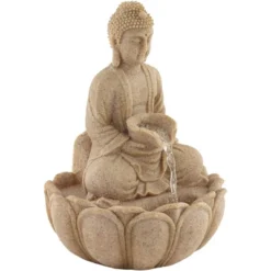 John Timberland Calm Buddha Zen Outdoor Water Fountain With LED Light 14" For Yard Garden Patio Deck Porch House Exterior Balcony Meditation -Northlight Shop GUEST d5e1777a a124 457b b7cd bd28a8b12c98