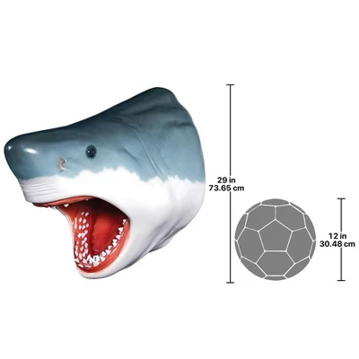 Design Toscano The Great White Shark Wall Mount Trophy Sculpture 4 Design Toscano The Great White Shark Wall Mount Trophy Sculpture - Image 4