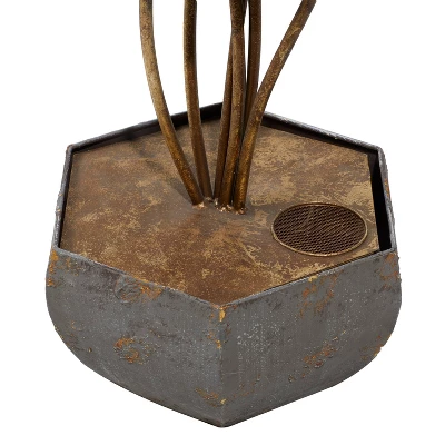 43" Metal Rustic Fountain Gold - Olivia & May 4 43" Metal Rustic Fountain Gold - Olivia & May - Image 4