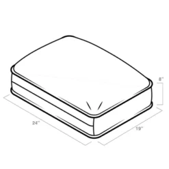 19" X 24" X 8" ProFoam Outdoor Plush Deep Seat Back Cushion Onyx Black - Arden Selections -Northlight Shop GUEST dc3a9bd4 5065 4f4b 808d a0496c771cd4