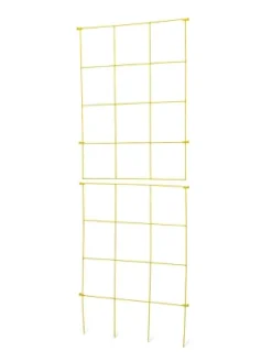 Gardener's Supply Company Zenith Tall Trellis Grid Panels - Set Of 2 For Climbing Vining Plants Flowers Vegetables - Blue - Blue