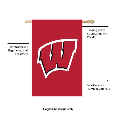 Evergreen Applique Flag, Reg, University Of Wisconsin-Madison 2 Evergreen Applique Flag, Reg, University Of Wisconsin-Madison - Image 2