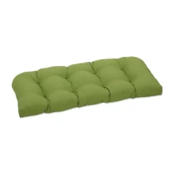 Outdoor Wicker Loveseat Cushion - Forsyth Solid - Pillow Perfect -Northlight Shop GUEST df994070 dc4a 4218 97f0 f47790c86b8f